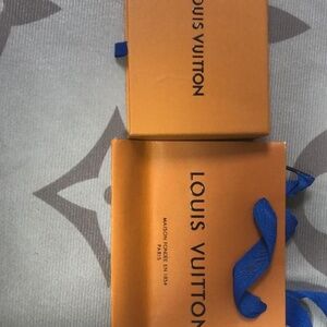 Louis Vuitton Gift Box And Bag Set  Luxury Packaging Blue Ribbon Collectible